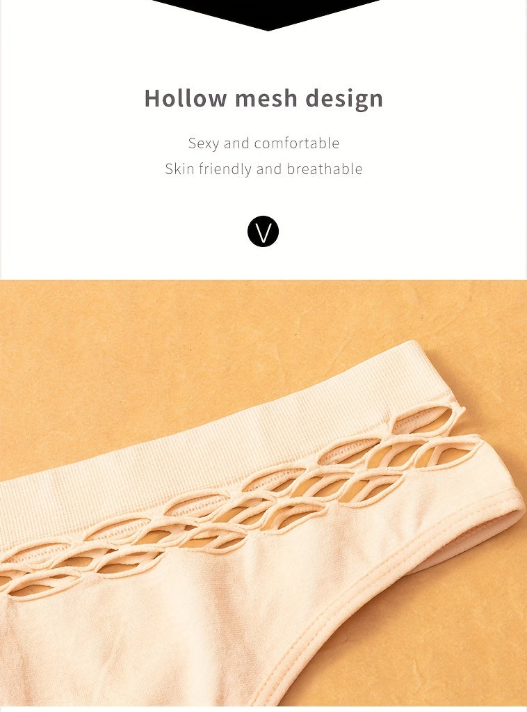 Ultra-Soft Womens Thong Panties - Seamless & Stretchy with Fashionable Cut Out Design - breathable Intimates for a Seamless Underwear Experience - Everyday Luxury Lingerie - The Superior Findings Depot