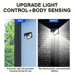 New 100LED wall sensor light, intelligent light sensor, solar charging, brightness automatic adjustment, outdoor solar sensor light, four side luminous human sensor wall light - The Superior Findings Depot