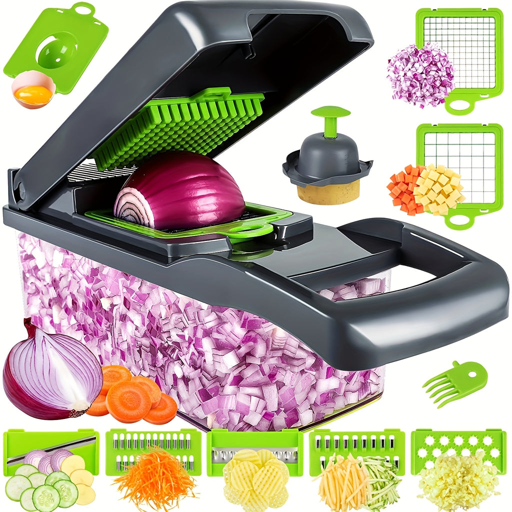 14-in-1 Multifunctional Vegetable Chopper & Slicer - 3 Bells Plastic