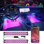 Interior Lights,LED Lights, Accessories,Smart APP Control with Remote Control, Music Sync Color Change,RGB Inside Car Lights with DIY Mode and Music Mode, DC 12V - The Superior Findings Depot