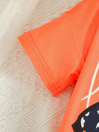 2pcs Girls' Clothing Party Slogan Large Glasses Print Pattern Drop Shoulder Irregular Hem Design Loose Short Sleeve T-Shirt + Floral Print Skinny Nine-Tenths Bottoms Set Girls' Summer Outfit Holiday Gift Girls' Fashion Casual - The Superior Findings Depot