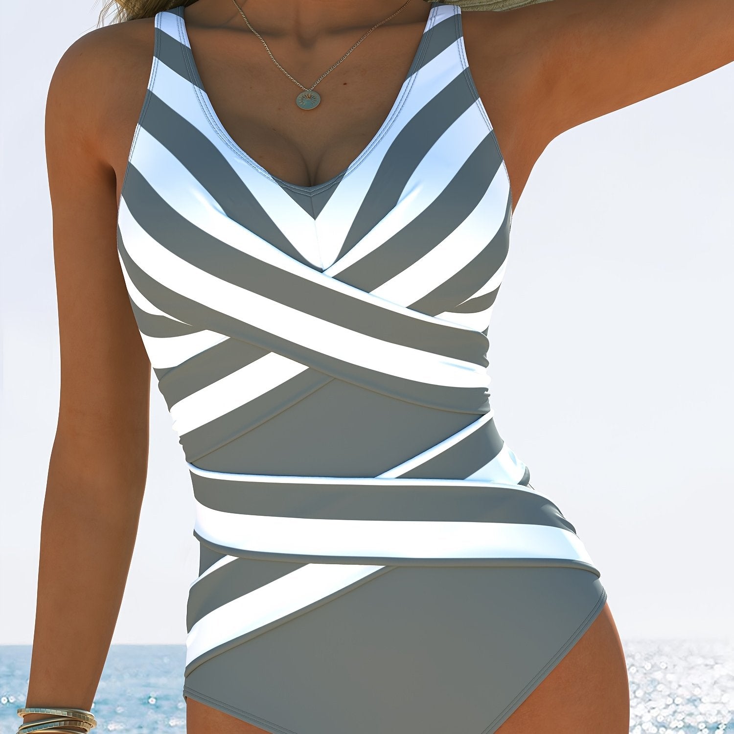 [Quick-Dry Swimwear] Women's One-Piece Swimsuit - Quick-Dry High-Elasticity Swim Suit, Chic One-Piece Swimsuit for Beach, Pool, Vacation - Easy Care Machine Washable Swimwear, Vintage Swimsuit, Beach Swimwear, Sporty Swimwear - The Superior Findings Depot