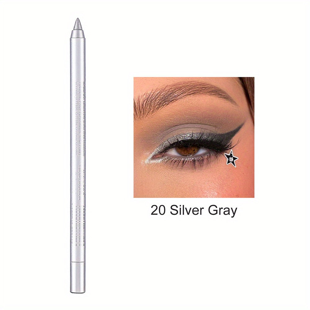 Versatile Eye Makeup Pen, Monochromatic Colored Eyeliner Pencil, Pearl GlitterEyeliner For Women, Creamy Eyeshadow Pencil, Waterproof, Professional Eye Liner/Shadow Makeup For Siren's Eye Look, Daily Makeup, Cosplay And Hallo - The Superior Findings Depot