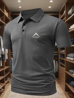 Men's Casual Golf Business Polo Shirt - Large Size Geometric Pattern