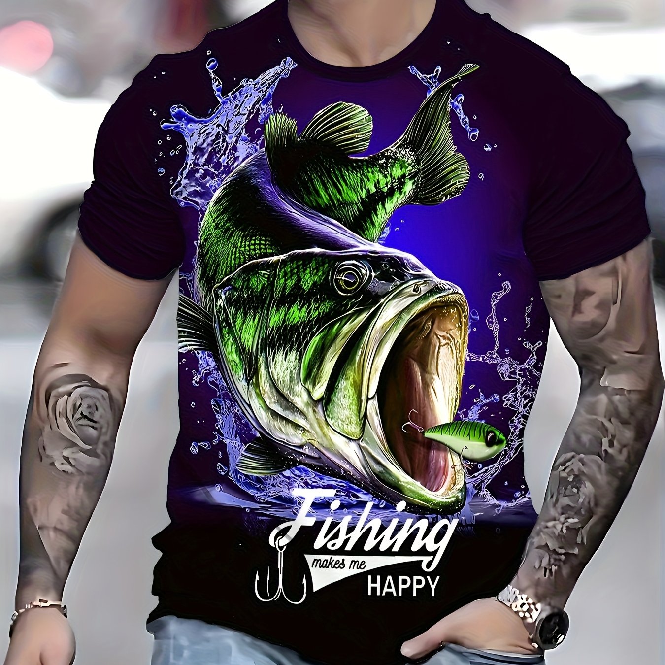 Men's Summer Creative Fashion 3D Digital Print T-Shirt