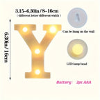 Charming 16cm LED Alphabet & Number Night Lights - Battery-Powered, Warm White Glow for Cozy Home Ambiance, Weddings, Birthdays, Christmas Decor - High-Quality, Easy to Install, Lights for Decoration - The Superior Findings Depot