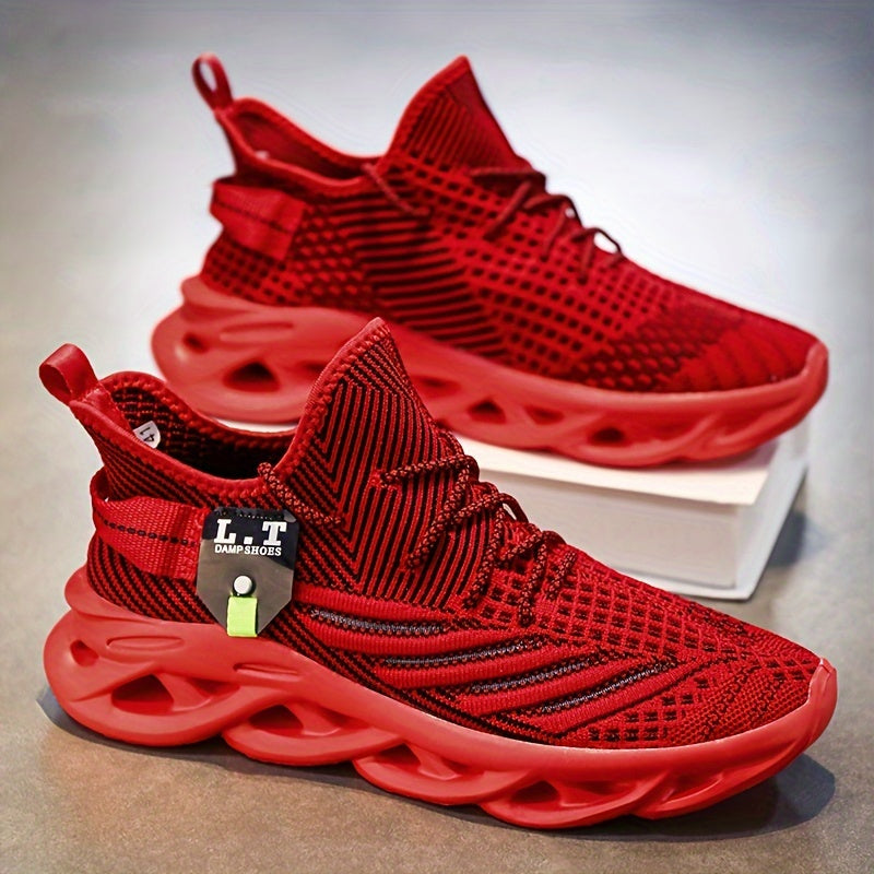 Izicathulo Zokugijima Ezilula Zabesilisa Ezinobukhulu Obungaphezulu - I-Breathable Mesh Lace-Up