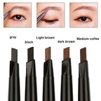 Waterproof 5 Colors Natural Makeup Double Heads Automatic Eyebrow Pencil Waterproof Long-lasting Easy Ware Eyebrow Pen With Eyebrow Brush - The Superior Findings Depot