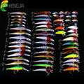 56pcs Fishing Lures Kit Crankbait Tackle Minnow Popper Pencil Swimbaits Hook Freshwater Saltwater Hard Baits Set for pike carp bass fishing christmas gift for man - The Superior Findings Depot