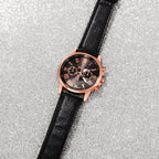 3pcs Fashionable And Simple Roman Watch Round Quartz Watch PU Leather Wrist Ideal Choice for Gifts - The Superior Findings Depot