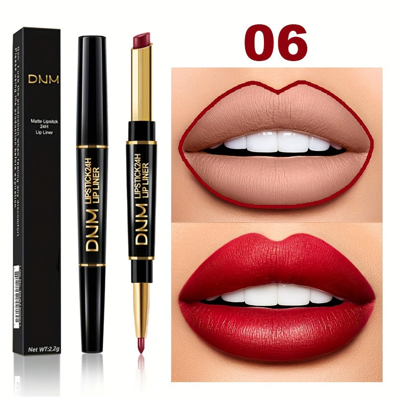 Double-ended Non-stick Cup Long Lasting Lipstick Lip Liner High Pigmented Waterproof Valentine's Day Gifts - The Superior Findings Depot