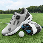 Men's Lightweight Golf Shoes with All-Day Traction - Breathable Synthetic & Rubber Sole for Grass Courses, Casual Wear & Outdoor Sports - White/Black Design, Casual Wear Shoes | Casual Athletic Design | Durable Rubber Sole, G