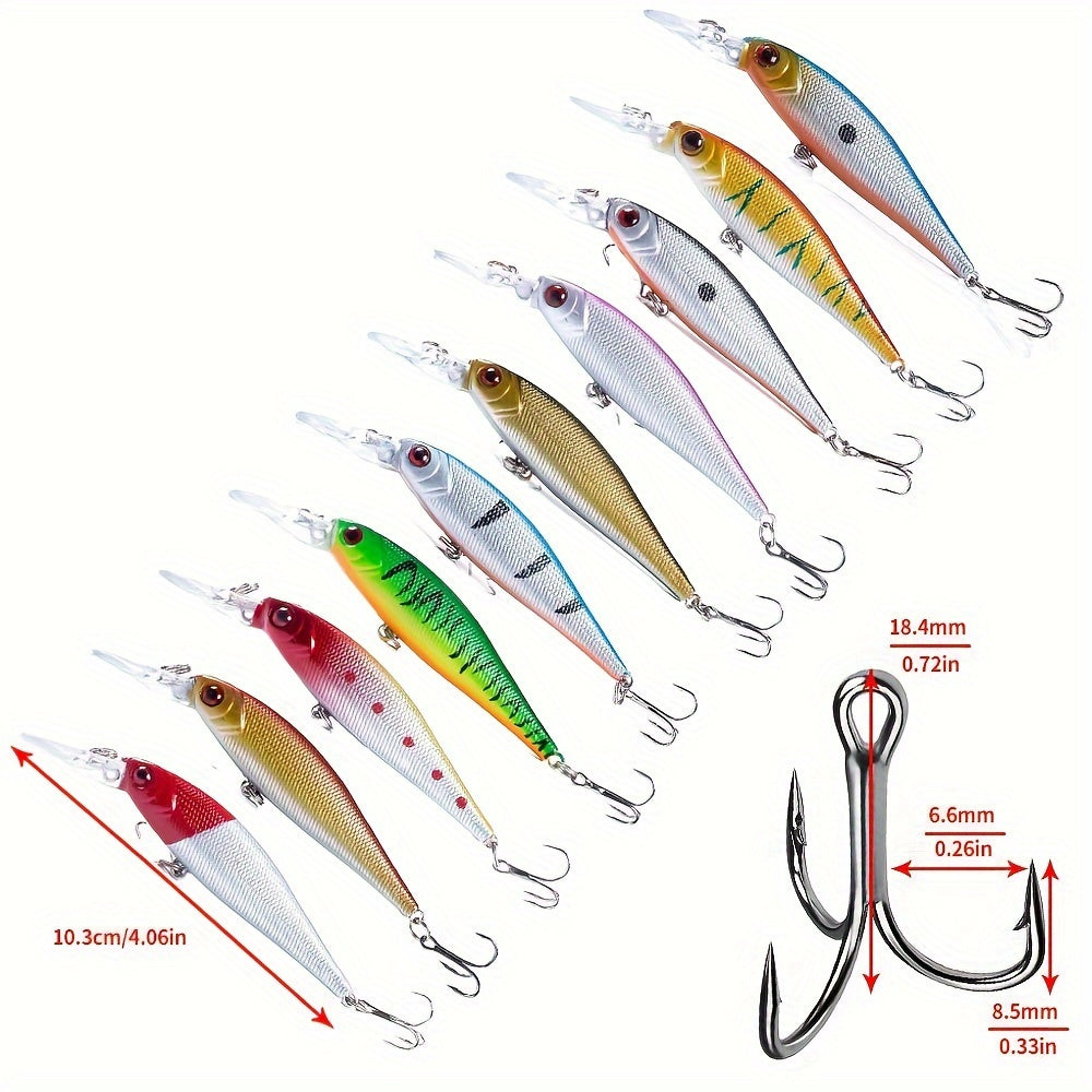 56pcs Fishing Lures Kit Crankbait Tackle Minnow Popper Pencil Swimbaits Hook Freshwater Saltwater Hard Baits Set for pike carp bass fishing christmas gift for man - The Superior Findings Depot
