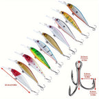 56pcs Fishing Lures Kit Crankbait Tackle Minnow Popper Pencil Swimbaits Hook Freshwater Saltwater Hard Baits Set for pike carp bass fishing christmas gift for man - The Superior Findings Depot