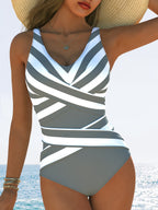 [Quick-Dry Swimwear] Women's One-Piece Swimsuit - Quick-Dry High-Elasticity Swim Suit, Chic One-Piece Swimsuit for Beach, Pool, Vacation - Easy Care Machine Washable Swimwear, Vintage Swimsuit, Beach Swimwear, Sporty Swimwear - The Superior Findings Depot