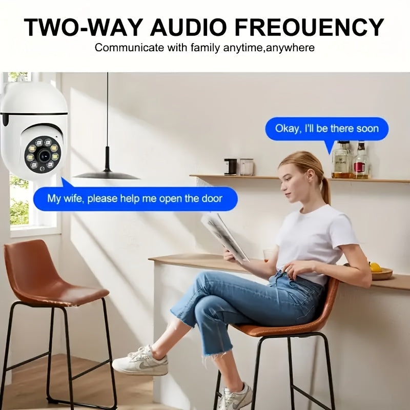 4pcs APP Compatible 1080P HD WiFi Security Cameras with PTZ, Dual Audio, LED Night Vision, Motion Detection Alarm, Wall-Mounted, Indoor/Outdoor Use, Non-Waterproof, 2MP Color - The Superior Findings Depot