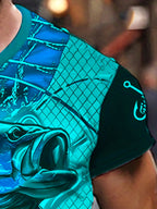 Ihembe Lenhlanzi Labesilisa Eliprintiwe Nge-3D | Lifanele Imisebenzi Yangaphandle Yasehlobo, Ukudoba, Nokugibela Ibhayisikili | Intamo Yabasebenzi, Ukulingana Okuvamile, Indwangu Elula Kancane