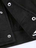 Warm Letter Print Star Pattern Embroidery Varsity Jacket, Men's Casual Color Block Button Up Jacket For Spring Fall School Baseball - The Superior Findings Depot