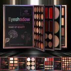 4-Page Makeup Palette, 55 Colors: 24 Eyeshadow Shades (Matte & Glitter), 6 Lip Colors, 9 Contour & Concealer Shades, 6 Highlighter & Eyeshadow Palettes in Berry, Pink, Purple, Red, Golden - Perfect Gift for Women on Special O - The Superior Findings Depot