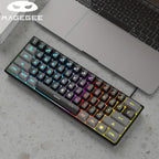 MageGee Mini 60% Gaming/Office Keyboard, Keycap Type Wired RGB Backlit Compact Computer Keyboard for Windows/Mac/Laptop, Laptop Accessory, Modern Keyboard, Sturdy Construction, Adjustable Lighting, Students - The Superior Findings Depot