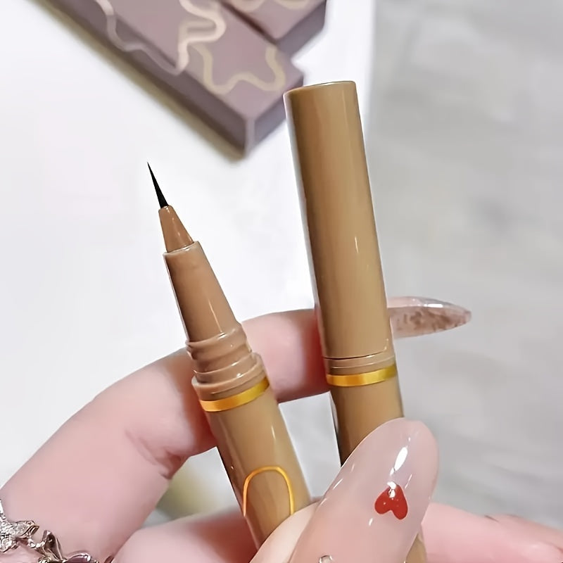 Precision Waterproof Liquid Eyeliner Pen, Black, Quick-Dry, Smudge-Proof, Sweat-Resistant, Long-Lasting Skinny Liner - The Superior Findings Depot