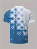 Men's Gradient Short Sleeve Golf Shirts - Casual Regular Fit Summer