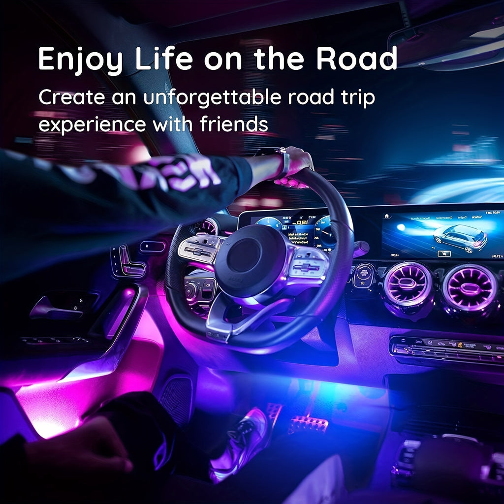 Interior Lights,LED Lights, Accessories,Smart APP Control with Remote Control, Music Sync Color Change,RGB Inside Car Lights with DIY Mode and Music Mode, DC 12V - The Superior Findings Depot