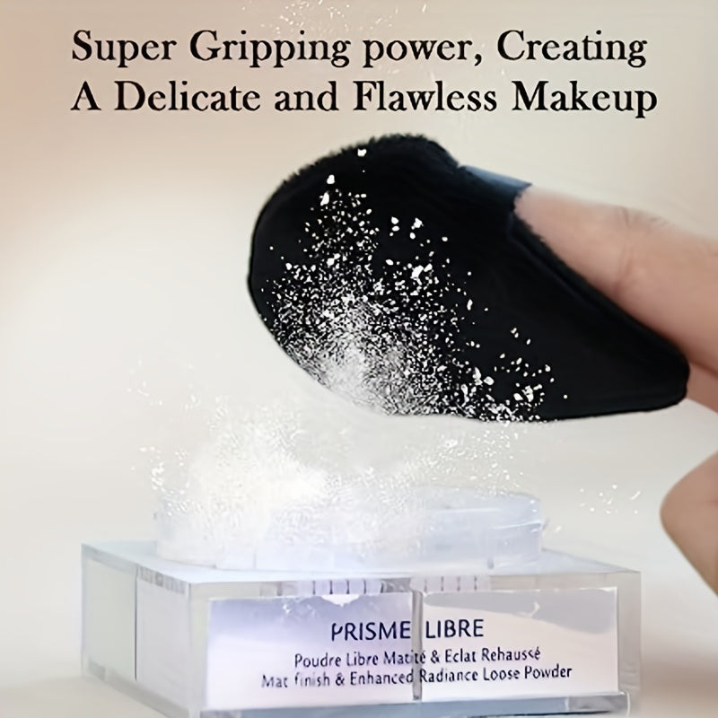 5pcs Soft Triangle Powder Puffs for Loose Powder, Mineral Powder, Body Powder, Velour Cosmetic Foundation Sponges - Nude and Black - Beauty Makeup Tools - The Superior Findings Depot