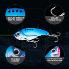 X-FIN Metal VIB Fishing Lure - 7g/0.25oz, 10g/0.35oz, 15g/0.53oz Jig Vibrate Hard Bait with Spinner, Saltwater & Freshwater Compatible, Zinc Alloy, Ideal for Bass, Pike, and Perch, Fishing Tackle|Vibrating Lure|Durable Fishin - The Superior Findings Depot