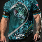 Men's Fish Pattern T-Shirt - Summer Outdoor Leisure Sports
