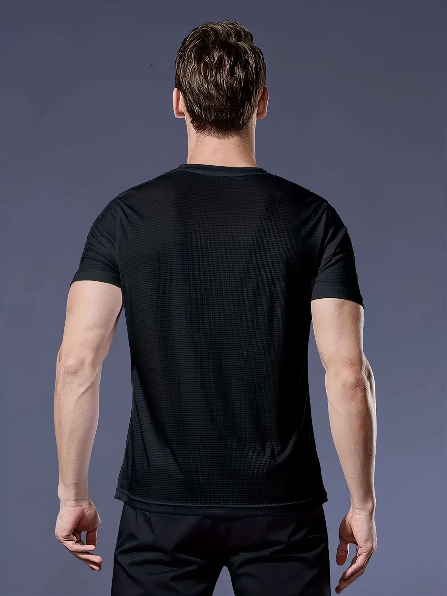 3pcs Tri-Color Stripe Pattern T-Shirt - Men's Ultra-Light, Quick-Dry, Breathable Casual Summer Shirt with Crew Neck - The Superior Findings Depot