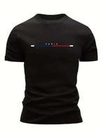 3pcs Tri-Color Stripe Pattern T-Shirt - Men's Ultra-Light, Quick-Dry, Breathable Casual Summer Shirt with Crew Neck - The Superior Findings Depot