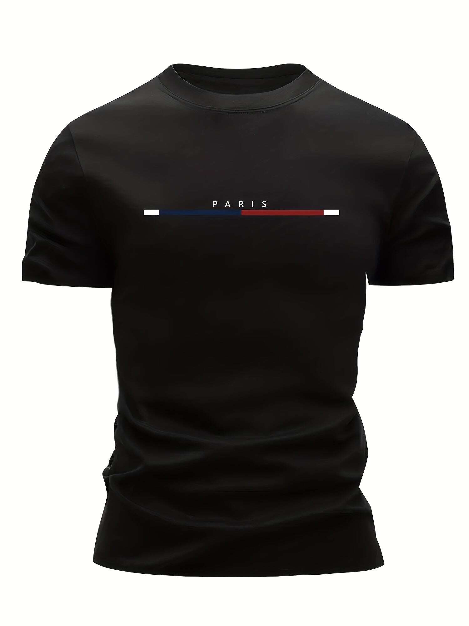 3pcs Tri-Color Stripe Pattern T-Shirt - Men's Ultra-Light, Quick-Dry, Breathable Casual Summer Shirt with Crew Neck - The Superior Findings Depot