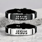 's 304 Stainless Steel Jesus Christ Bracelet - -Coated John 14:6 Verse (The Way, The Truth, The Life) - Religious Gift for Christian Faith, Easter, Christmas, Ramadan - Durable Christian Cross Pendant for Daily Wear - The Superior Findings Depot