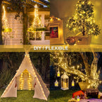50/100/200/300LED Solar Copper Wire Lights - 8 Modes, Warm White/Cool White/Multicolor, High Quality Indoor/Outdoor String Lights with Solar Panel for Christmas, Weddings, Garden, Parties & Holidays, Solar Hanging Lights, Eve - The Superior Findings Depot