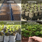 100pcs Biodegradable Seed Nursery Bags, Non-Woven Plants Grow Bags, Fabric Seedling Pots Plants Pouch, Home Garden Supply, Seedling Plant Nursery Bags For Soil Transplant Pouches Agricultural Production Supply 8.0x10.01cm - The Superior Findings Depot