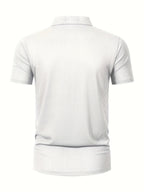 Men's Casual Golf Business Polo Shirt - Large Size Geometric Pattern