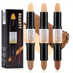 IMAN OF MAGIC Dual-Ended Concealer & Contour Stick - Waterproof, Natural Finish for All Skin Tones | Highlights & Conceals Blemishes, Dark Circles, Shadows Nose & Cheeks | Versatile Makeup Stick with Pink & Brown Shades - The Superior Findings Depot