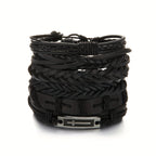 36pcs Fashion Retro Handwoven Men's Stackable Bracelet Set,  Fashion Statement, Vintage Style, Durable Material, Trendy Bracelets, Stylish Men - The Superior Findings Depot