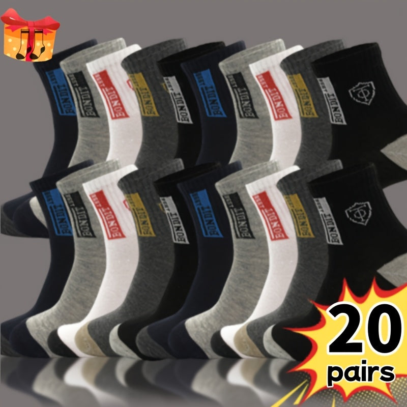 Amasokisi Ezemidlalo ePolyester Yabesilisa Angama-20, Indwangu Ethungwe Ngomoya, Iphethini Yezinhlamvu, Amasokisi Afudumele Aqinile Azo Zonke Izinkathi, I-Polyester Eyi-100%