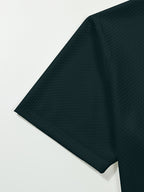 Men's Casual Golf Business Polo Shirt - Large Size Geometric Pattern