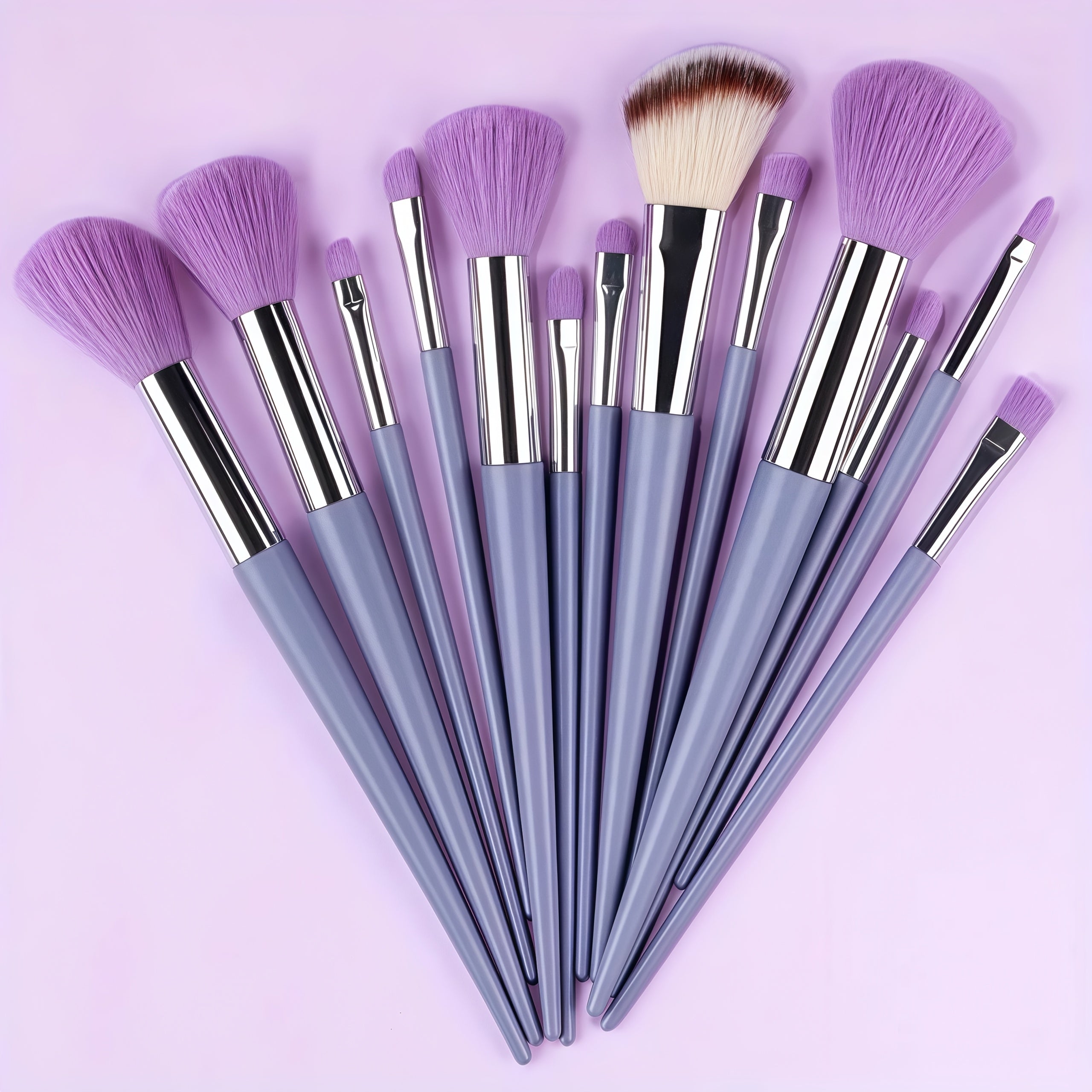 13pcs set of soft makeup brush, 8 mini brush &14 sponge set, soft makeup brush with cosmetic sponge, for makeup base pink, shadow of eyes, makeup brush for blurring Kabuki, beauty tools - The Superior Findings Depot
