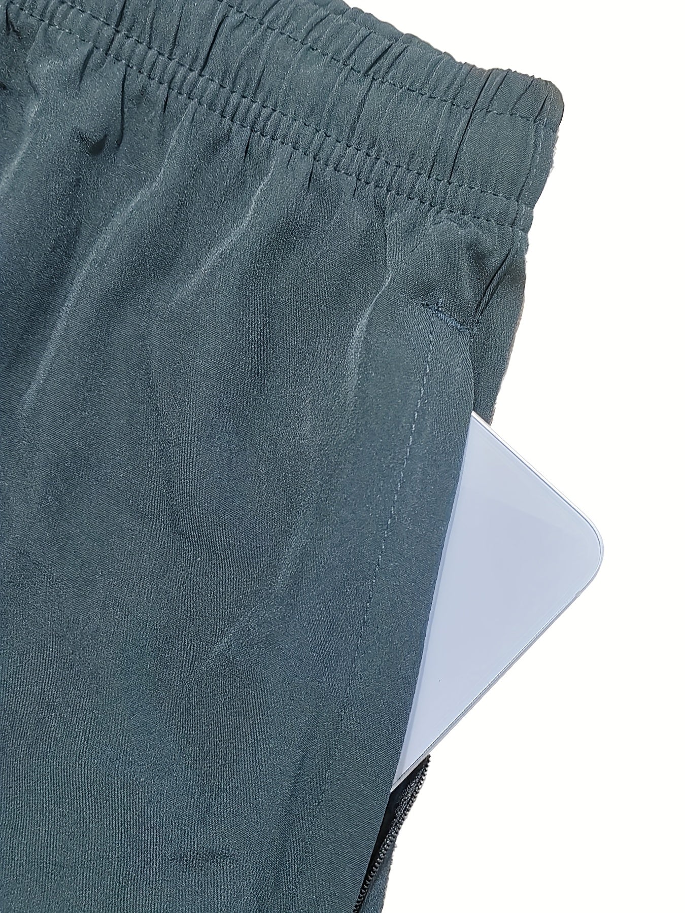 3pcs Men'S Summer Sports Shorts - Breathable Quick-Dry Fabric, Drawstring Waist with Zipper Pockets, Lightweight & Comfortable for Running, Hiking, Outdoor Activities - Black, Navy Blue, Dark Gray - Perfect Gift for Active Me - The Superior Findings Depot