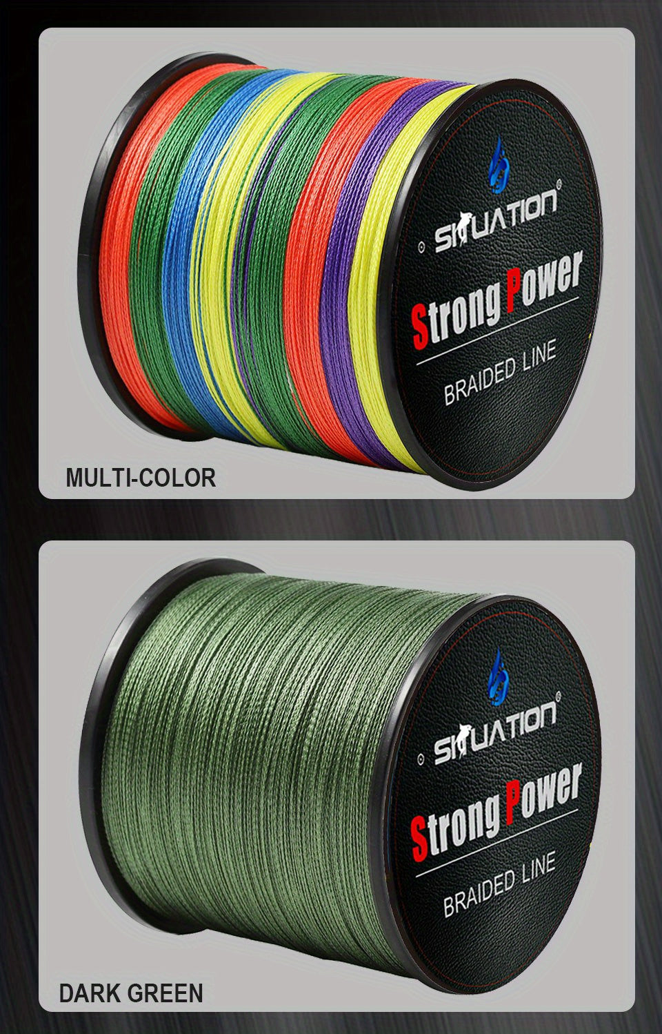 500M-546YDS 300M-328YDS Super Strong Fishing Line, 4-Strand Multifilament PE Anti-abrasion Braided Line for Smooth Long Casting - The Superior Findings Depot