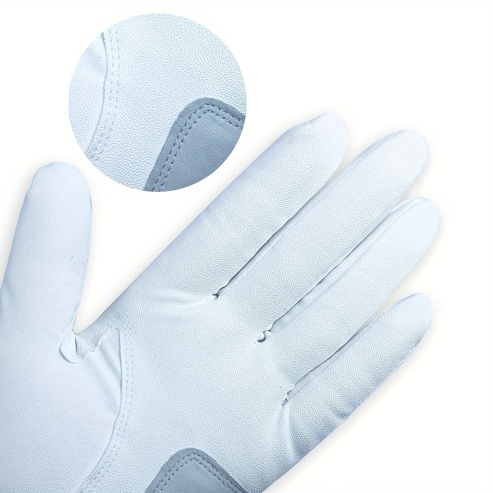 URK Men'S Breathable Mesh Anti-Slip Golf Glove - Left Hand, Comfortable Grip, White with Black Stitching, Perfect for the Course Experience, Golf Accessorie