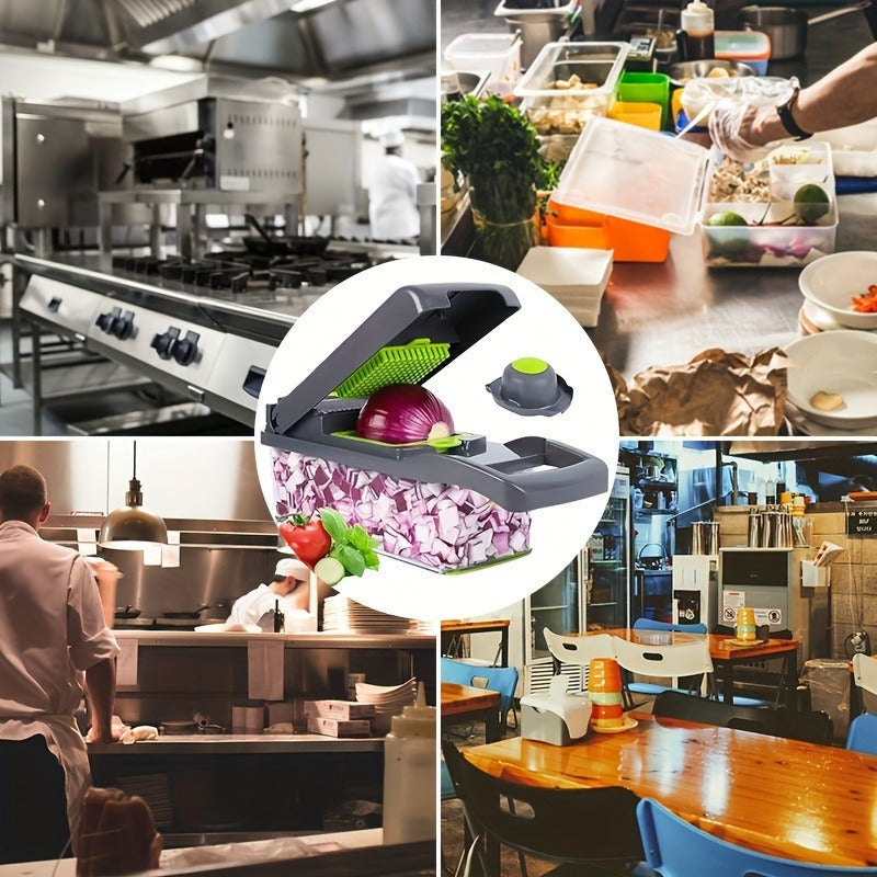 14-in-1 Multifunctional Vegetable Chopper & Slicer - 3 Bells Plastic