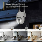 4pcs APP Compatible 1080P HD WiFi Security Cameras with PTZ, Dual Audio, LED Night Vision, Motion Detection Alarm, Wall-Mounted, Indoor/Outdoor Use, Non-Waterproof, 2MP Color - The Superior Findings Depot