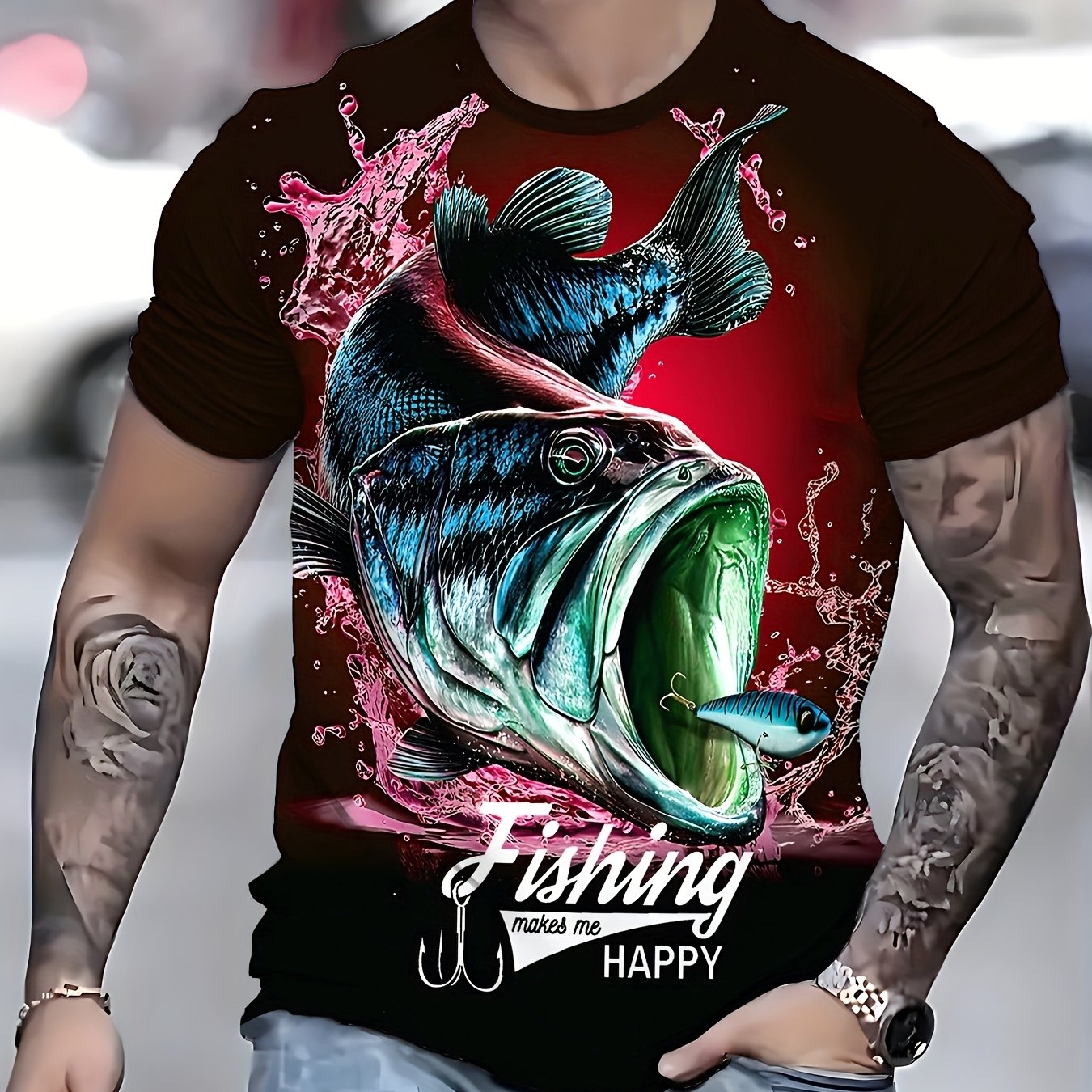 Men's Summer Creative Fashion 3D Digital Print T-Shirt
