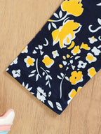 2pcs Girls' Clothing Party Slogan Large Glasses Print Pattern Drop Shoulder Irregular Hem Design Loose Short Sleeve T-Shirt + Floral Print Skinny Nine-Tenths Bottoms Set Girls' Summer Outfit Holiday Gift Girls' Fashion Casual - The Superior Findings Depot