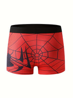 5-Piece Boys' Spider Print Cartoon Soft and Comfortable Lightweight Street Style Underwear for Ages 4-10 - The Superior Findings Depot